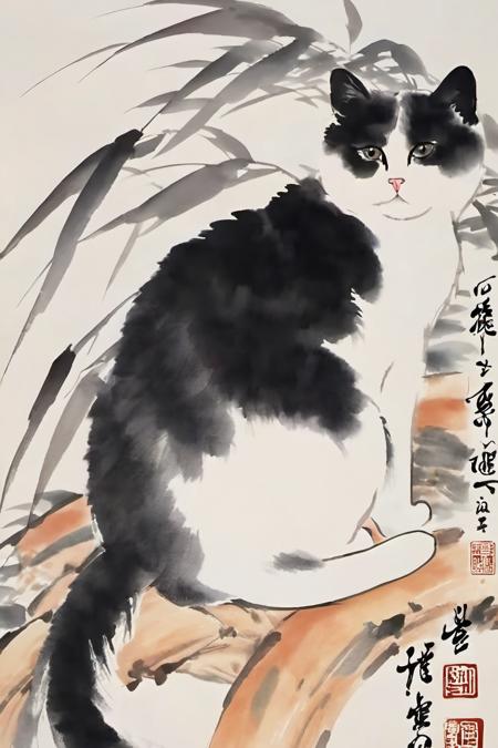 00484-1614954556-chinese ink painting, traditional media, liujiyou, cat, no human _lora_liujiyou-000008_0.8_.png